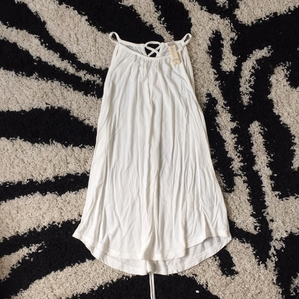 Altar’d State white tank with Lace Up back